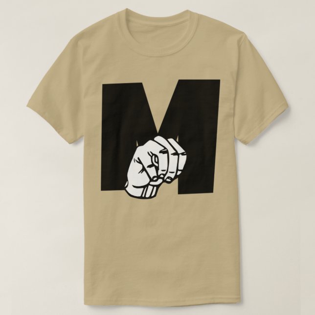 American sign language Letter M 1 T-Shirt (Design Front)