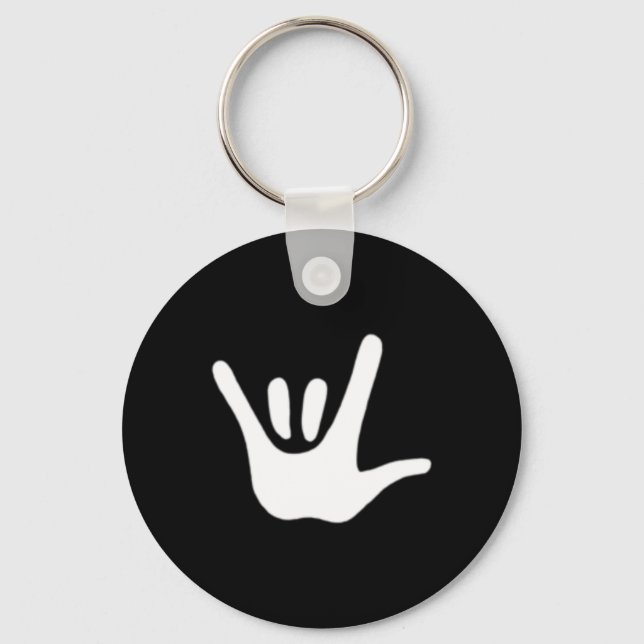 American Sign Language Love Asl Deaf Awareness  Keychain (Front)