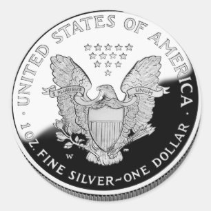 American Silver Eagle 1 Dollar Classic Round Sticker