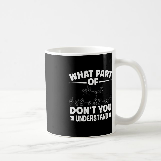 American Sing Language ASL Teacher ASL Alphabet Pu Coffee Mug (Right)