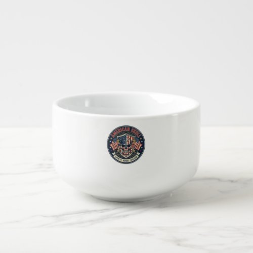 American Skull Patriotic Patriotic Skull Tough Gra Soup Mug
