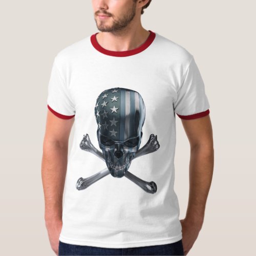 American Skull Ringer T_Shirt