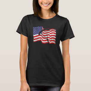 American Skydiver Parachutist Skydive Parachute Ju T-Shirt
