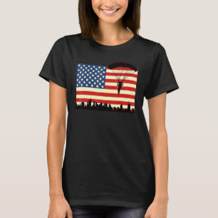 American Skydiver Parachutist Skydive Parachute U T-Shirt