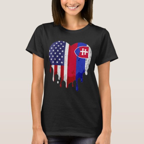 American Slovakian Heritage Month Slovakia Flag He T_Shirt