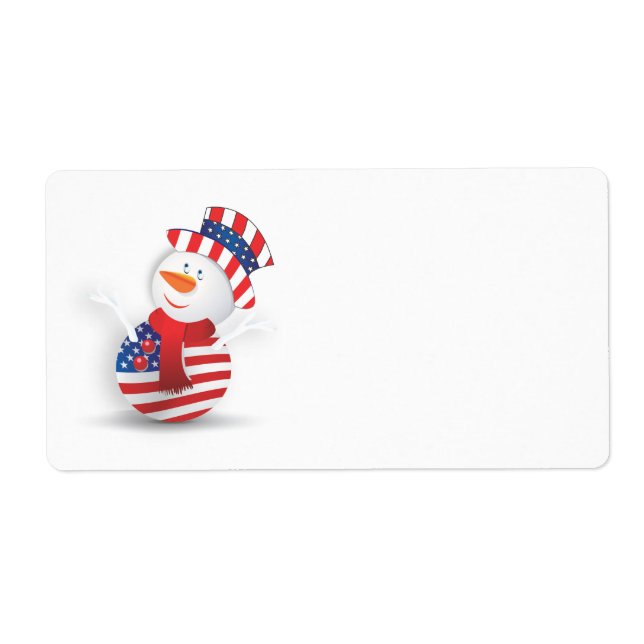 American snowman label (Front)