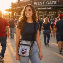 American Soccer Fan Clear Stadium Bag