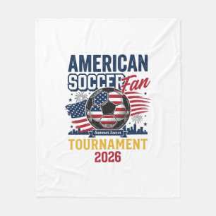 American Soccer Fan Tournament 2026 Vintage Shirt Fleece Blanket
