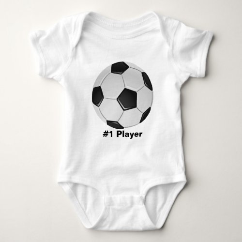 American Soccer or Association Football Ball Baby Bodysuit