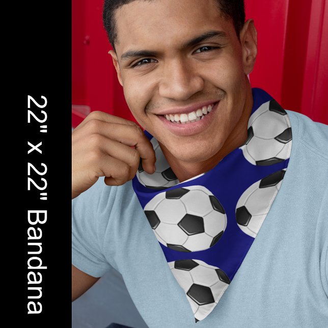 American Soccer or Association Football Ball Bandana (American Soccer or Association Football Ball Bandana Around Neck)
