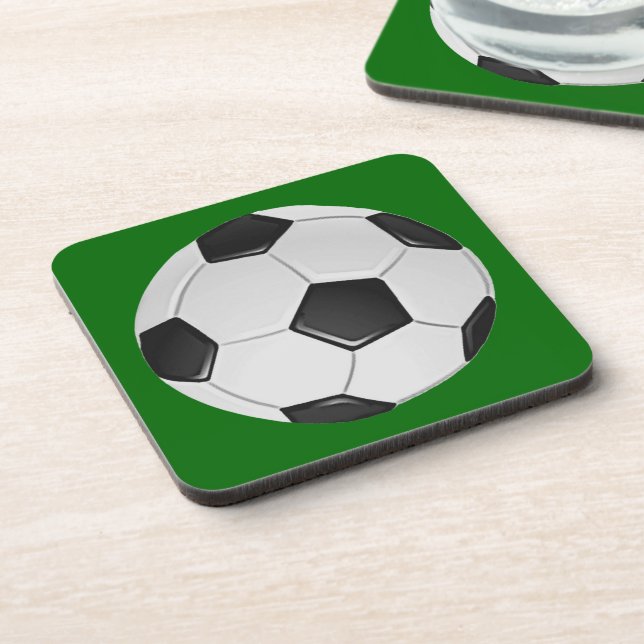American Soccer or Association Football Ball Beverage Coaster (Left Side)