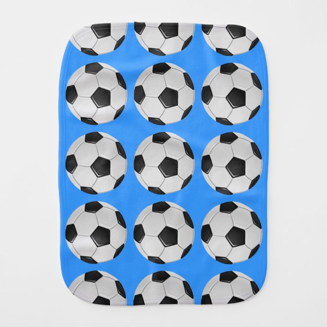 American Soccer or Association Football Ball Burp Cloth (Front)