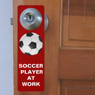 American Soccer or Association Football Ball Door Hanger