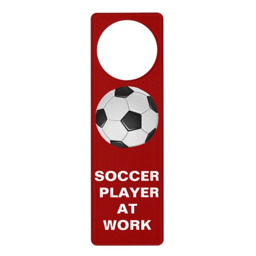 American Soccer or Association Football Ball Door Hanger