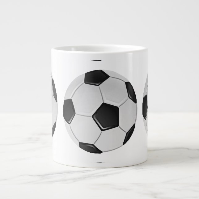 American Soccer or Association Football Ball Giant Coffee Mug (Front)