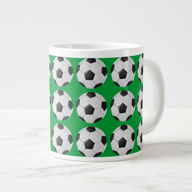 American Soccer or Association Football Ball Giant Coffee Mug (Front Right)
