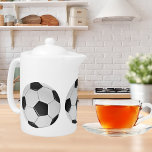 American Soccer or Association Football Ball Teapot<br><div class="desc">Trendy sport-designed product. Looks good on anything. ⭐PERSONALIZE this template with your artwork. ⭐EDIT it further to make more changes. ⭐TRANSFER this design to any product. Visit all my stores at bit.ly/SandyspiderStores (cut and paste).</div>