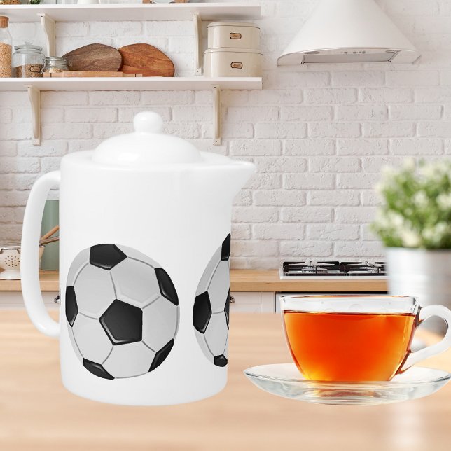American Soccer or Association Football Ball Teapot (American Soccer or Association Football Ball Teapot)
