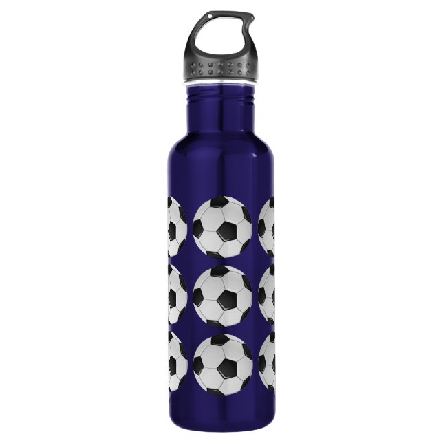 American Soccer or Association Football Ball Water Bottle (Front)