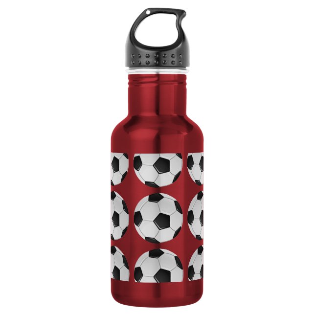 American Soccer or Association Football Ball Water Bottle (Front)