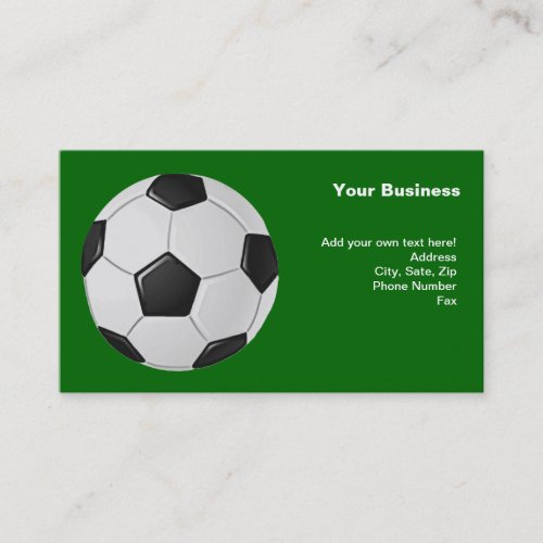 American Soccer or Association Football Business Card