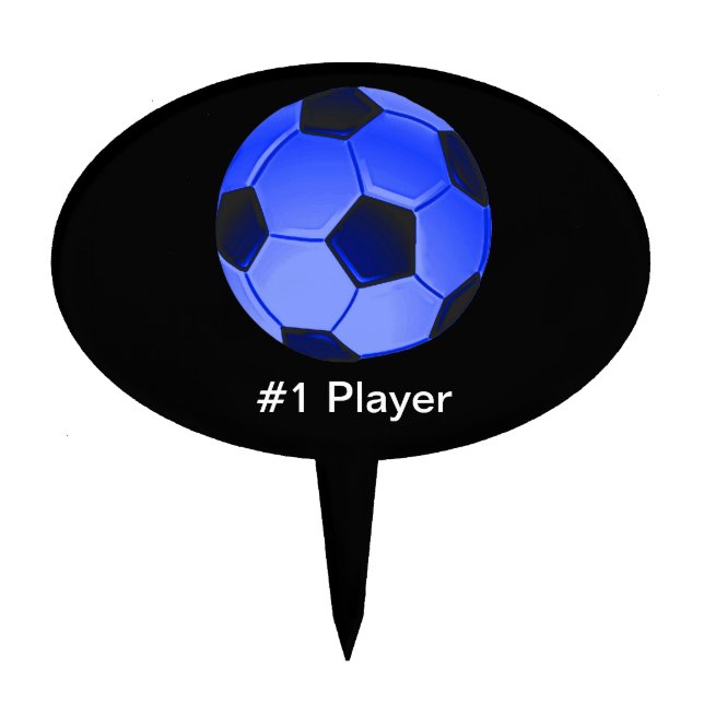 American Soccer or Association Football Cake Topper (Front)