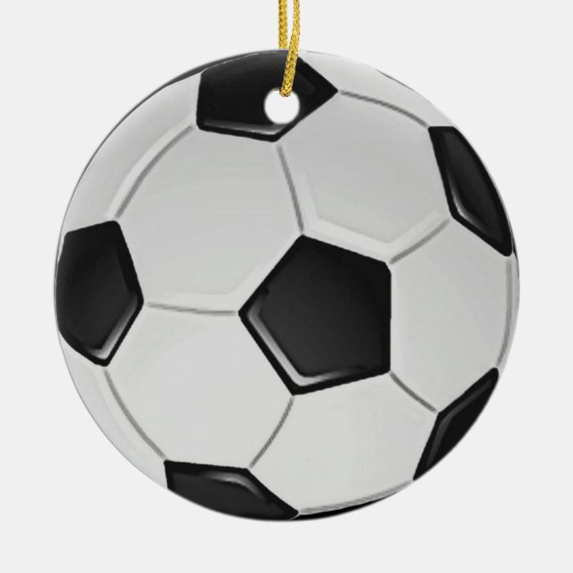 American Soccer or Association Football Ceramic Ornament (Front)
