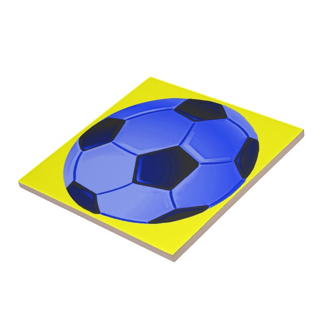 American Soccer or Association Football Ceramic Tile (Side)