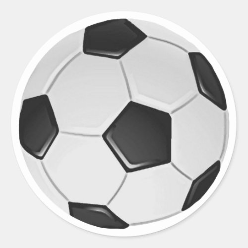 American Soccer or Association Football Classic Round Sticker