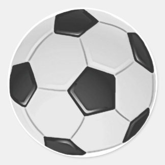 American Soccer or Association Football Classic Round Sticker