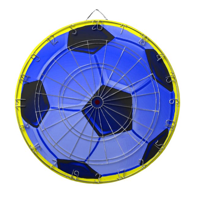 American Soccer or Association Football Dartboard With Darts (Front)