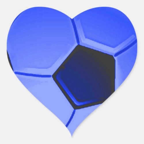 American Soccer or Association Football Heart Sticker
