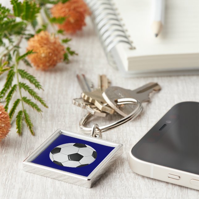 American Soccer or Association Football Keychain (Side)