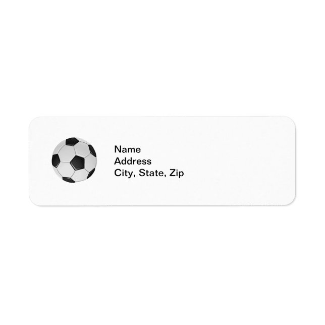 American Soccer or Association Football Label (Front)