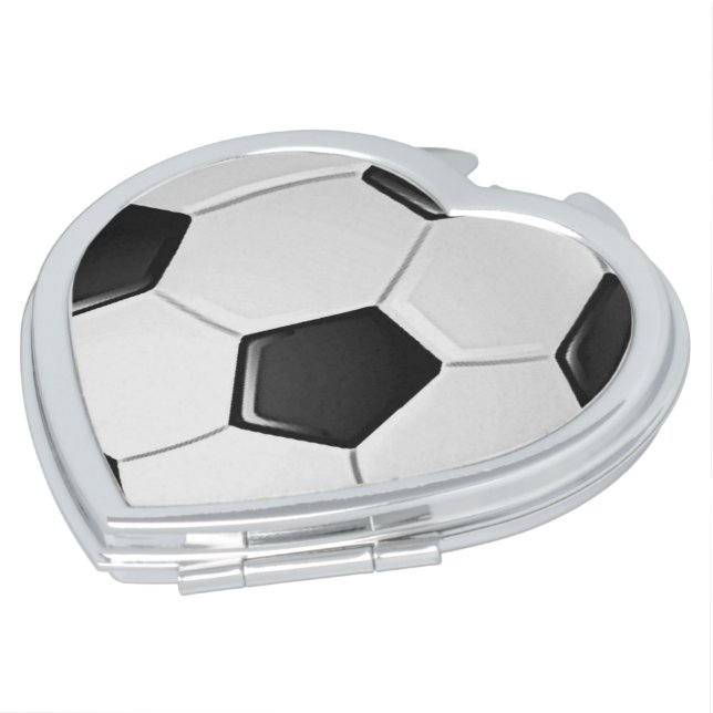 American Soccer or Association Football Mirror For Makeup (Turned)