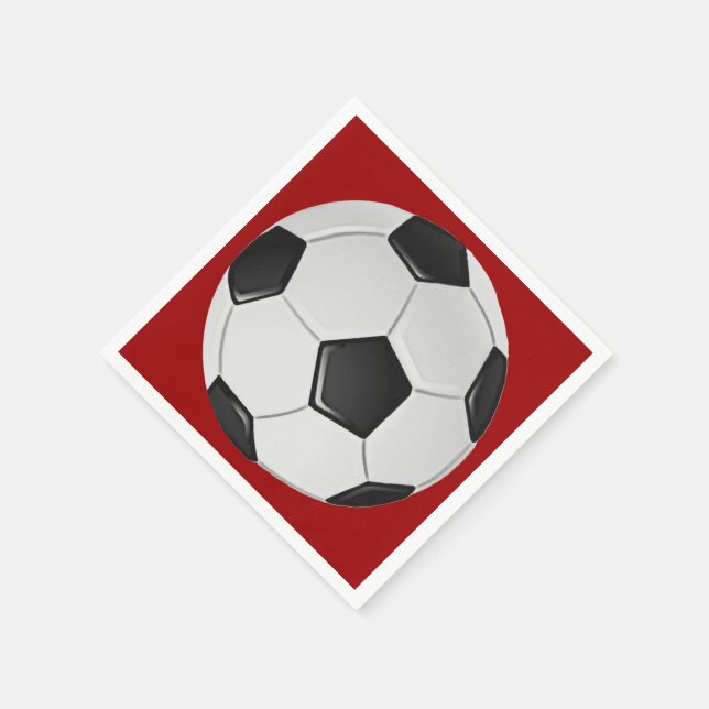 American Soccer or Association Football Napkins (Corner)