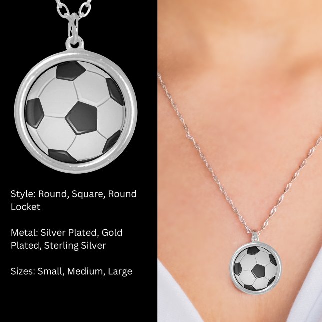 American Soccer or Association Football Silver Plated Necklace (American Soccer or Association Football Silver Plated Necklace)