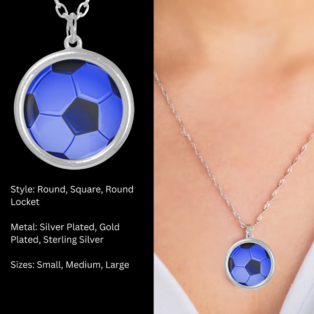American Soccer or Association Football Silver Plated Necklace (American Soccer or Association Football Silver Plated Necklace)