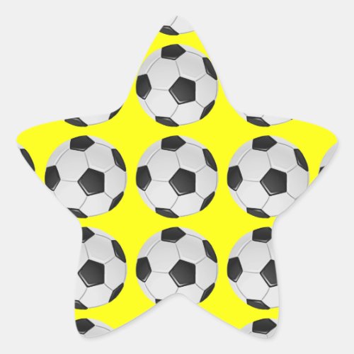 American Soccer or Association Football Star Sticker