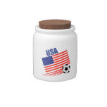 American Soccer Team Candy Jar at Zazzle