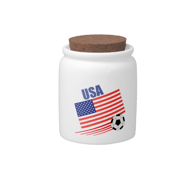 American Soccer Team Candy Jar (Front)