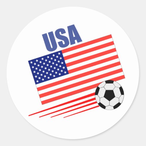 American Soccer Team Classic Round Sticker