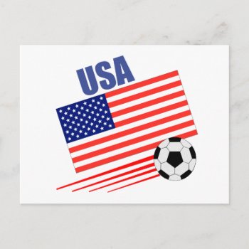 American Soccer Team Postcard by worldwidesoccer at Zazzle