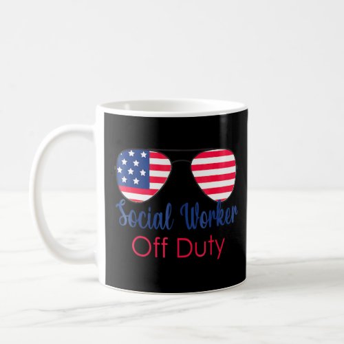 American Social Worker Off Duty Last Day Of School Coffee Mug