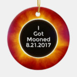 American Solar Eclipse Got Mooned August 21 2017.j Ceramic Ornament at Zazzle