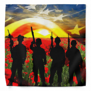 American Soldier American Flag In Honor Bandana