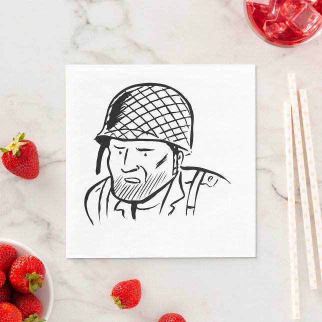 American Soldier Illustration Napkins (Creator Uploaded)