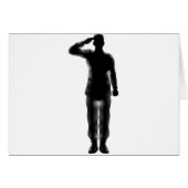 American soldier saluting silhouette (Front Horizontal)