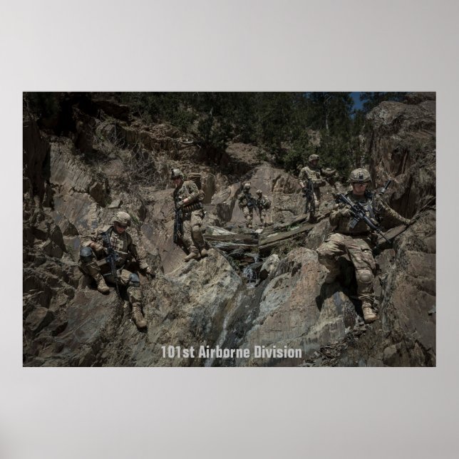 American soldiers from the 101st Airborne Division Poster (Front)