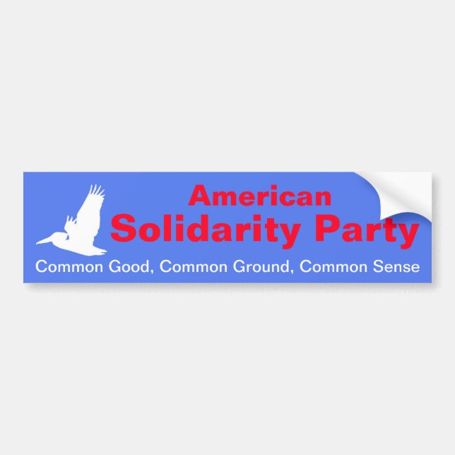 American Solidarity Party Bumper Sticker (Front)